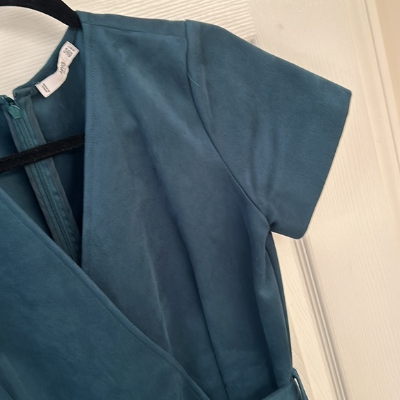 Suede Green Jumpsuit - Picture 6 of 9